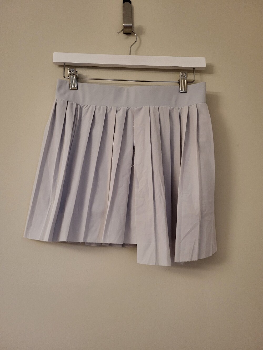 Varley Melody Pleated Tennis Golf Skirt Skort, Light Gray, Size Small